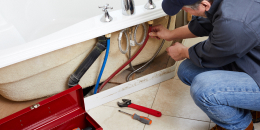 inspection of plumbing in a bathroom Godley TX